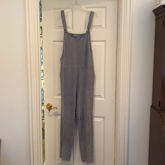 2ndday | Pants & Jumpsuits | Guc Blue Suede Overalls From 2nd | Poshmark